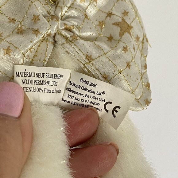 Boyds Bears Friends Are Angels White Gold Star Wings Ornament - Picture 7 of 11